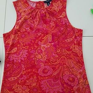 Bright sleeveless blouse